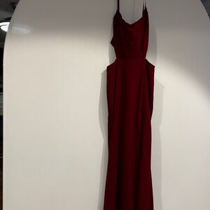 Elegant Burgundy Evening Gown